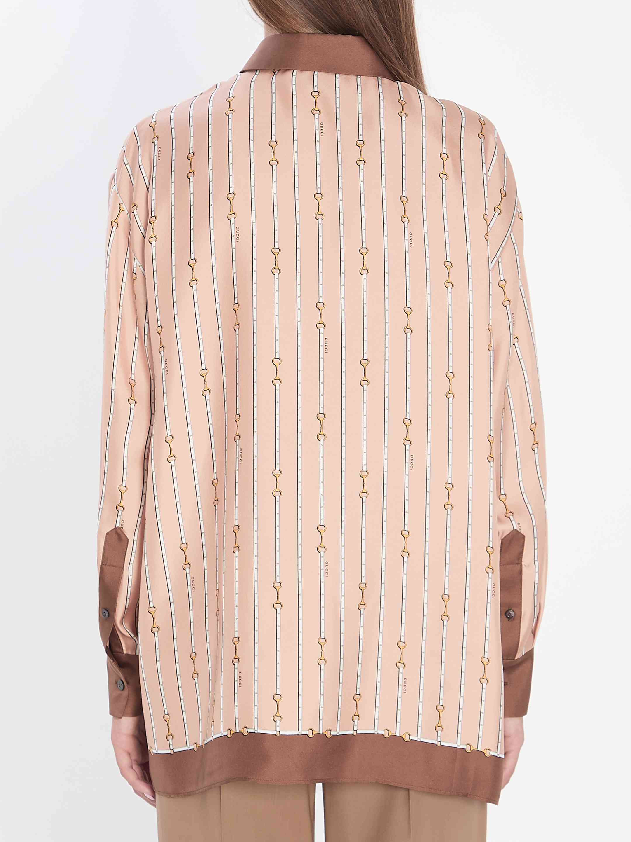 Gucci Women Shirt In Printed Silk - 4