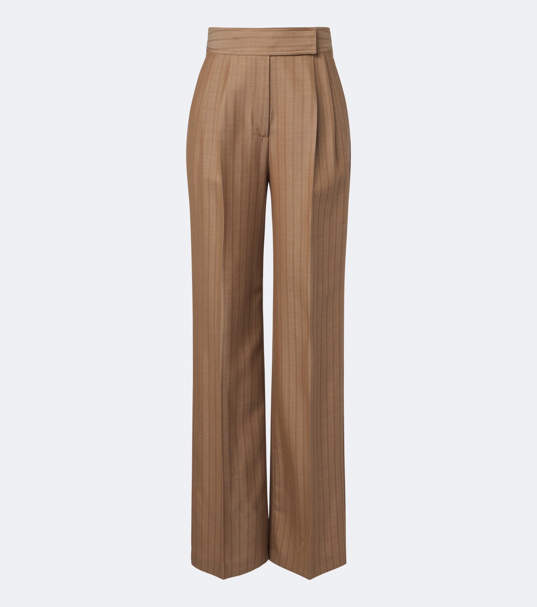 Striped wool wide-leg pants - 1
