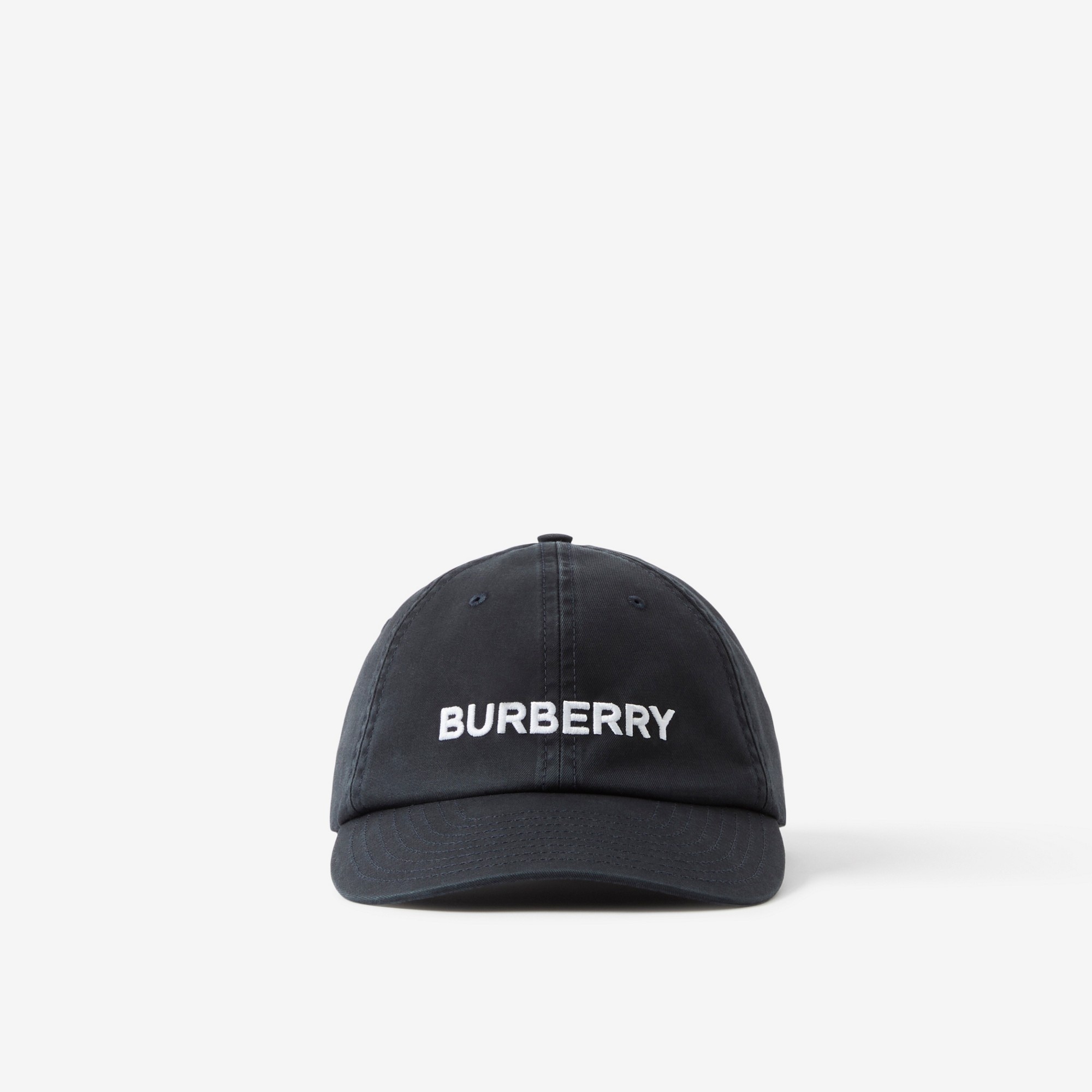 Embroidered Logo Cotton Gabardine Baseball Cap - 1