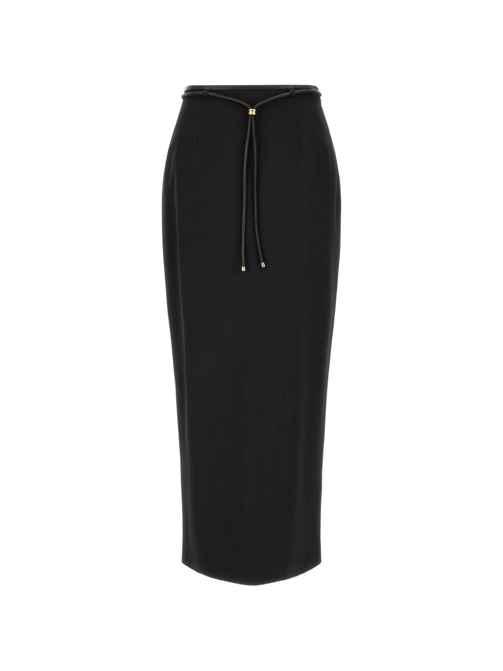belted high-waisted midi skirt - 1
