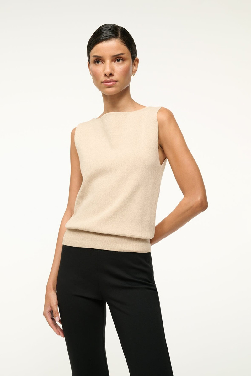 STAUD STAUD ROCKI SWEATER STONE outlook