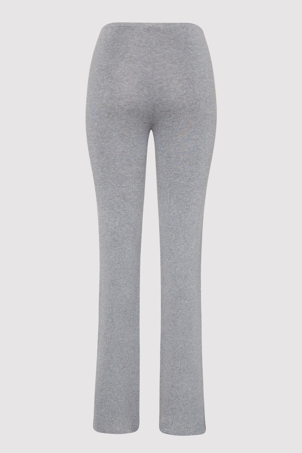 Low Waist Knit Pants - Grey Marle - 5