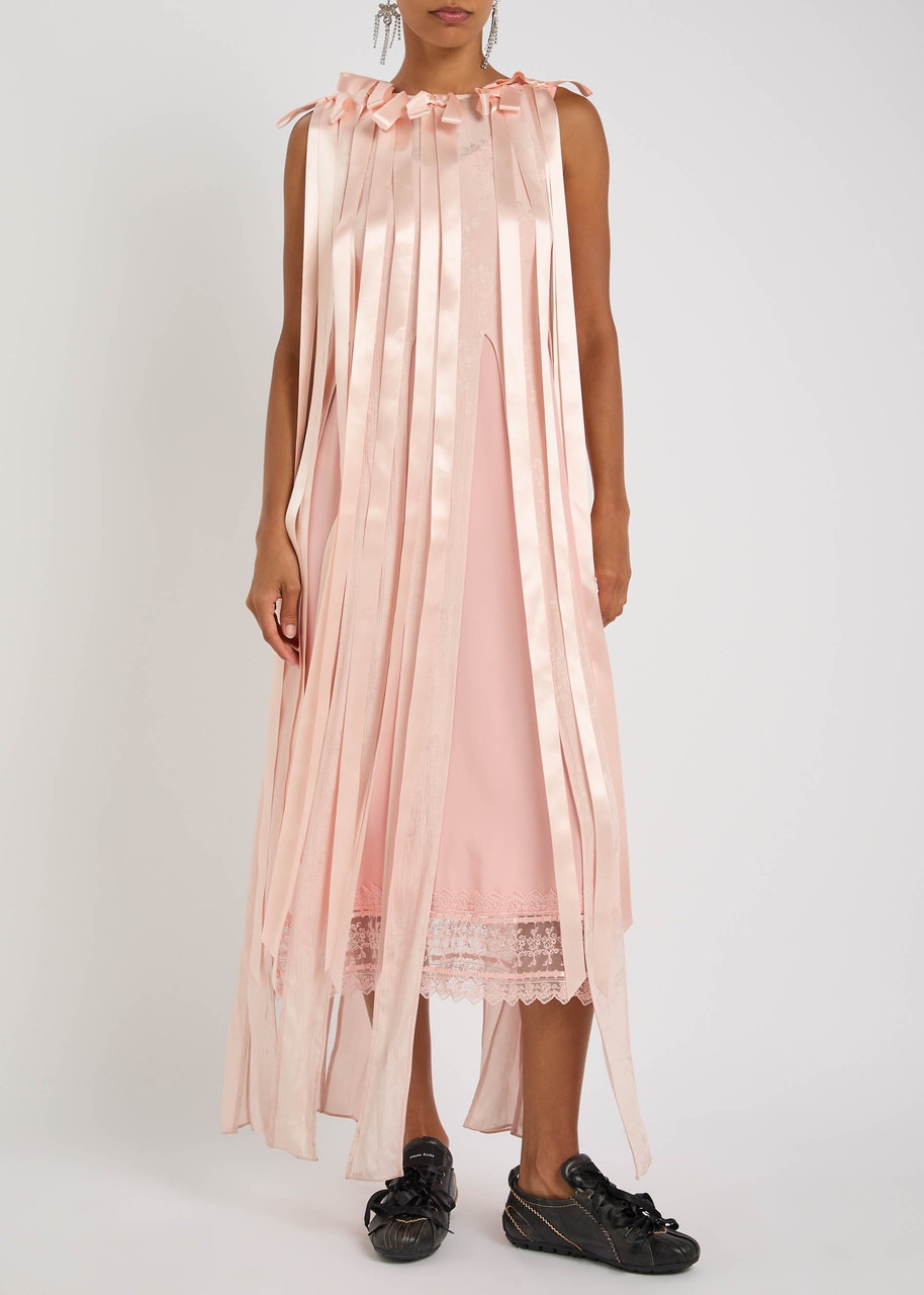 Simone Rocha Unbounded Fringed Floral-jacquard Crinkled top - 4