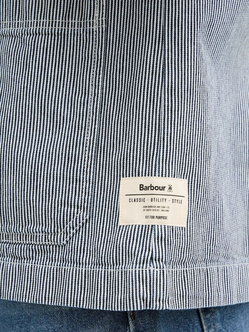 stripe-detail work shirt - 4