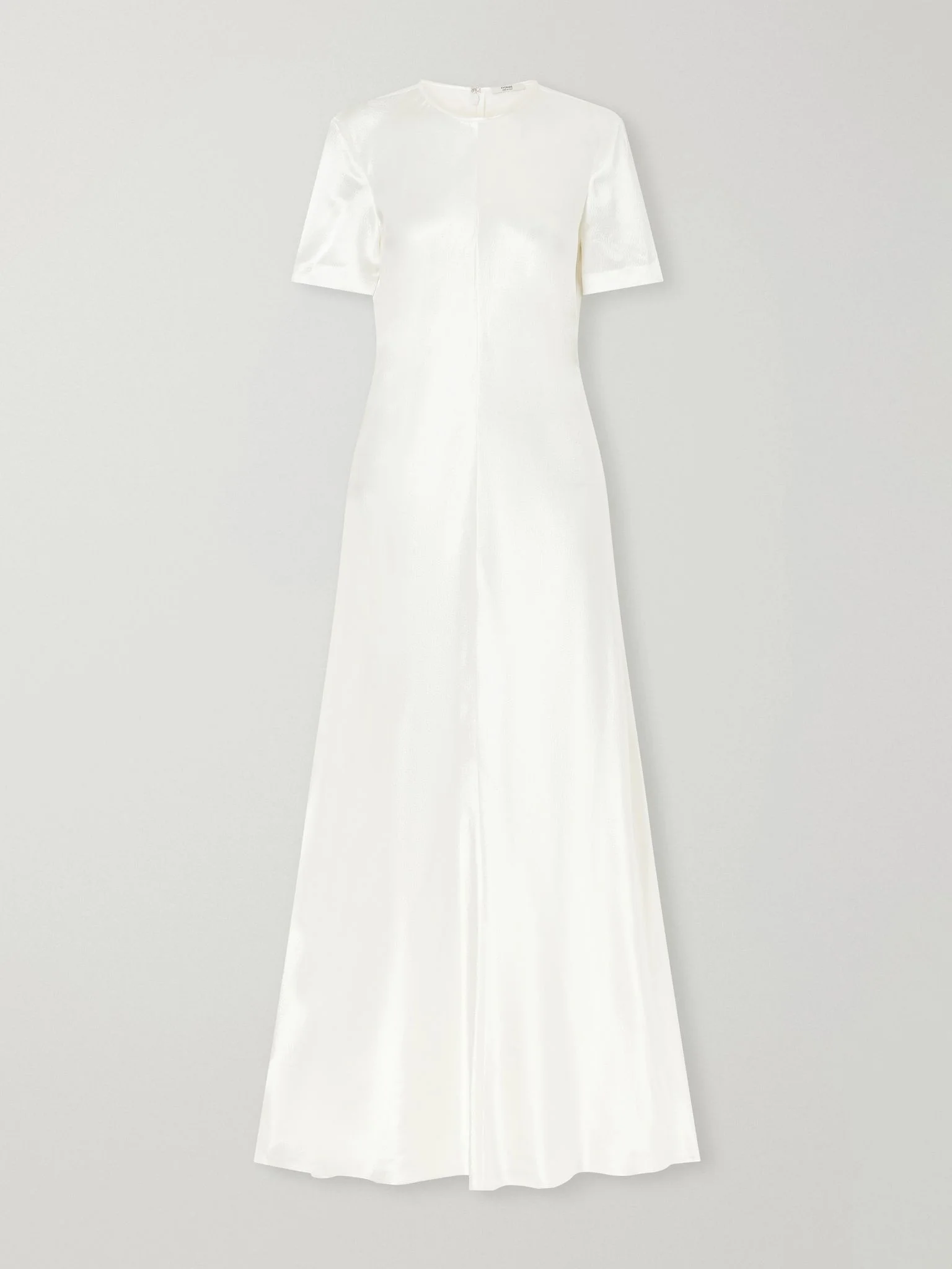 Akriti satin-crepe maxi dress Cream - 1