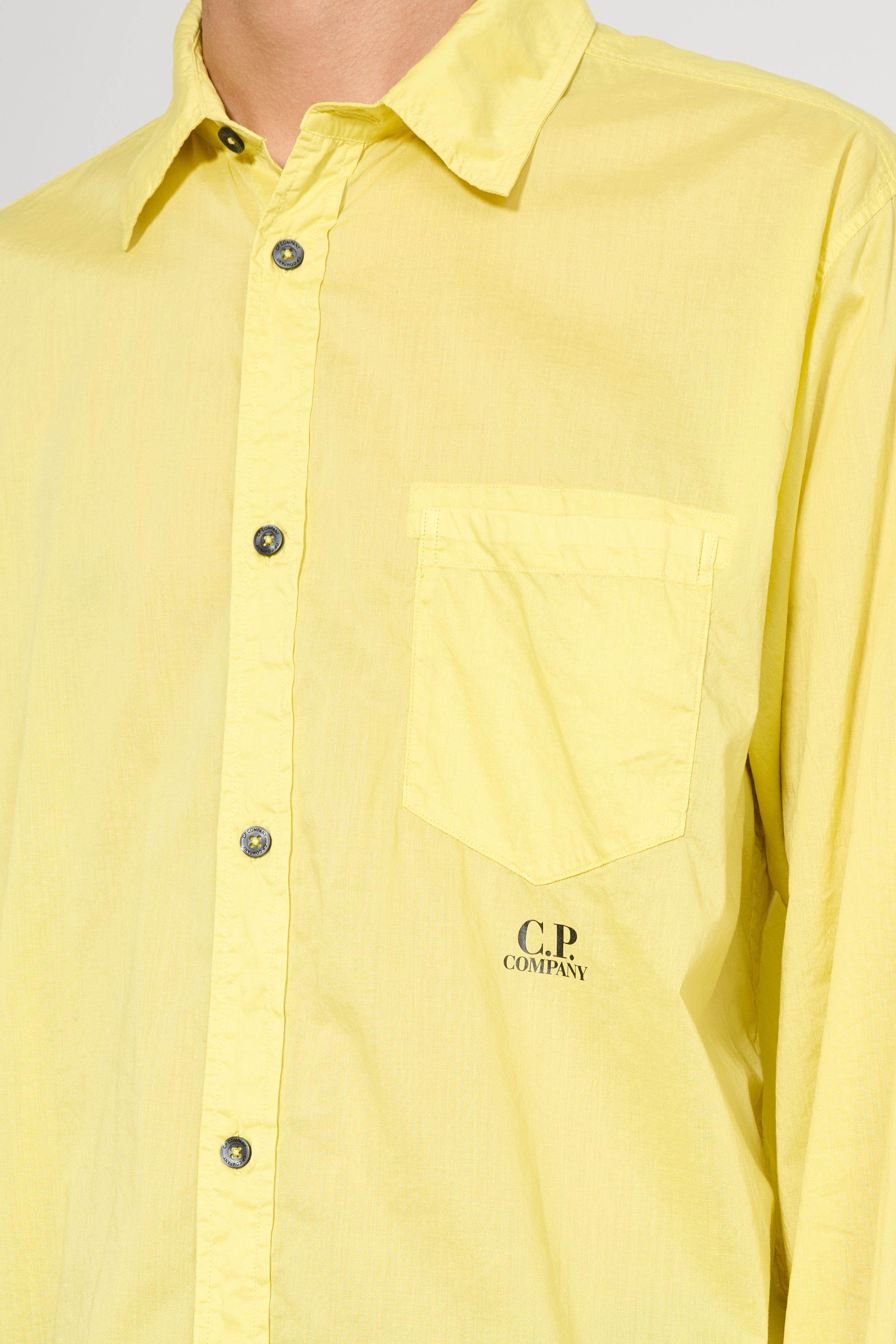 C.P. COMPANY SHIRT GAUZE BRIGHT YELLOW - 5