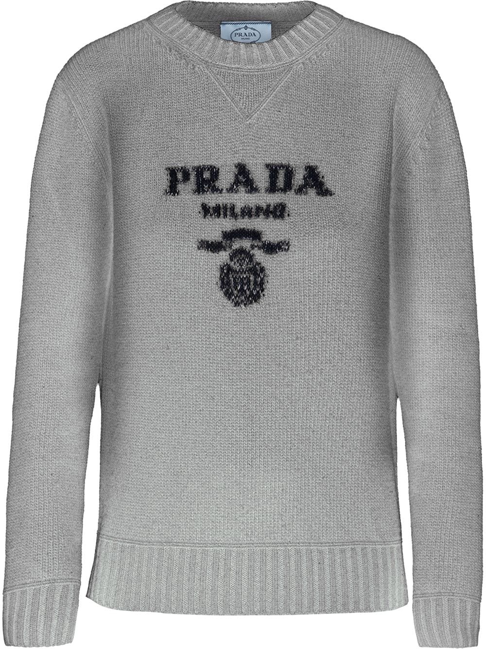 intarsia-knit logo jumper - 1