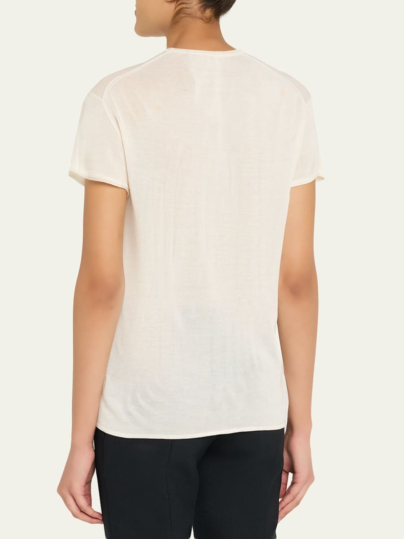 Short-Sleeved Silk and Cotton T-Shirt 3