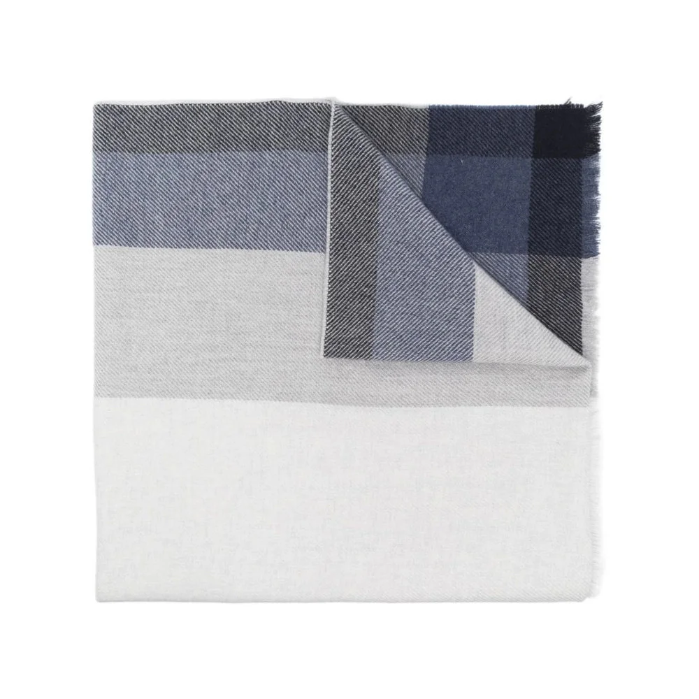 Brunello Cucinelli Blue Scarves Men - 1