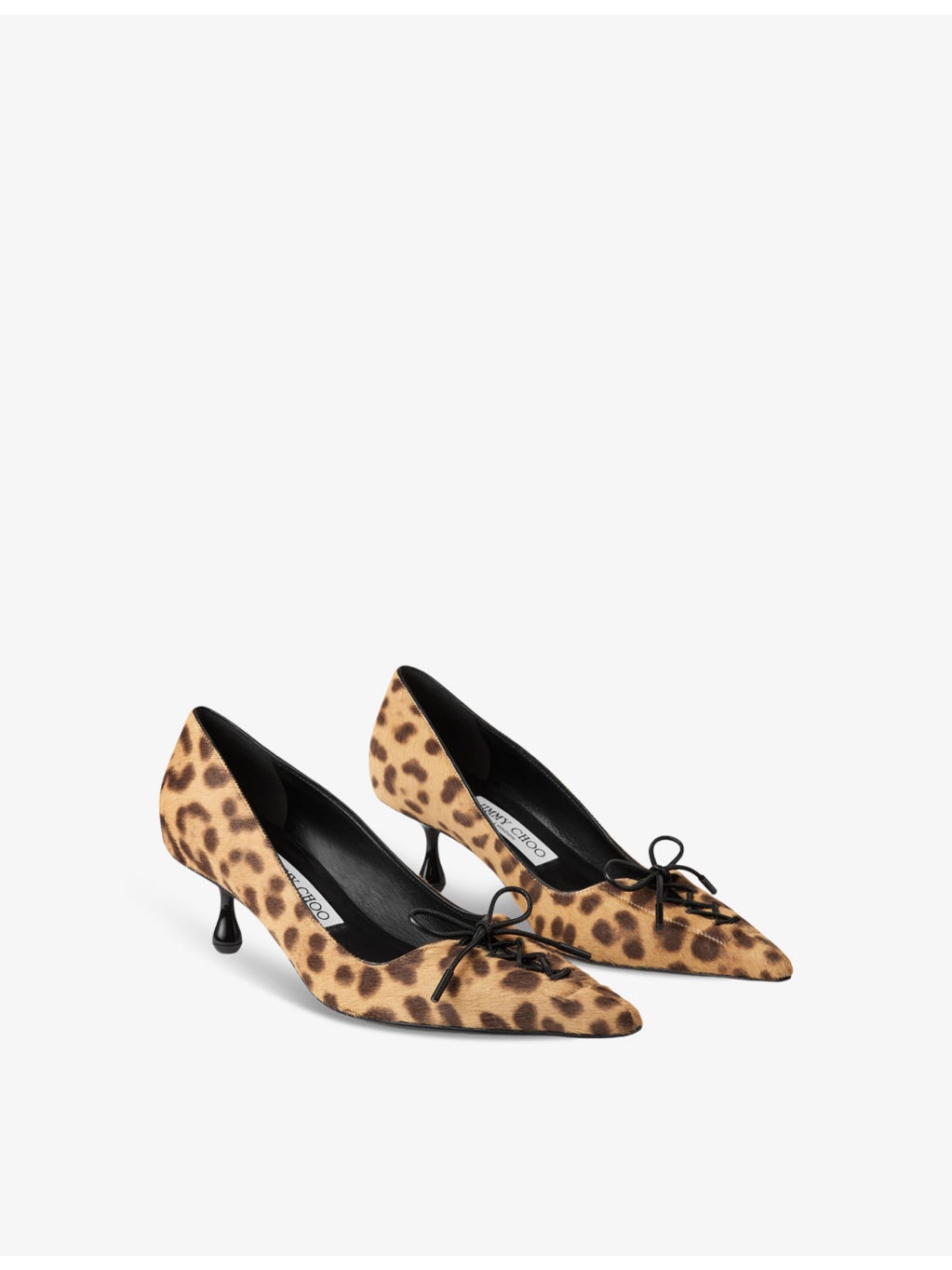 Scarlett 50 leopard-pattern calf-hair courts - 3