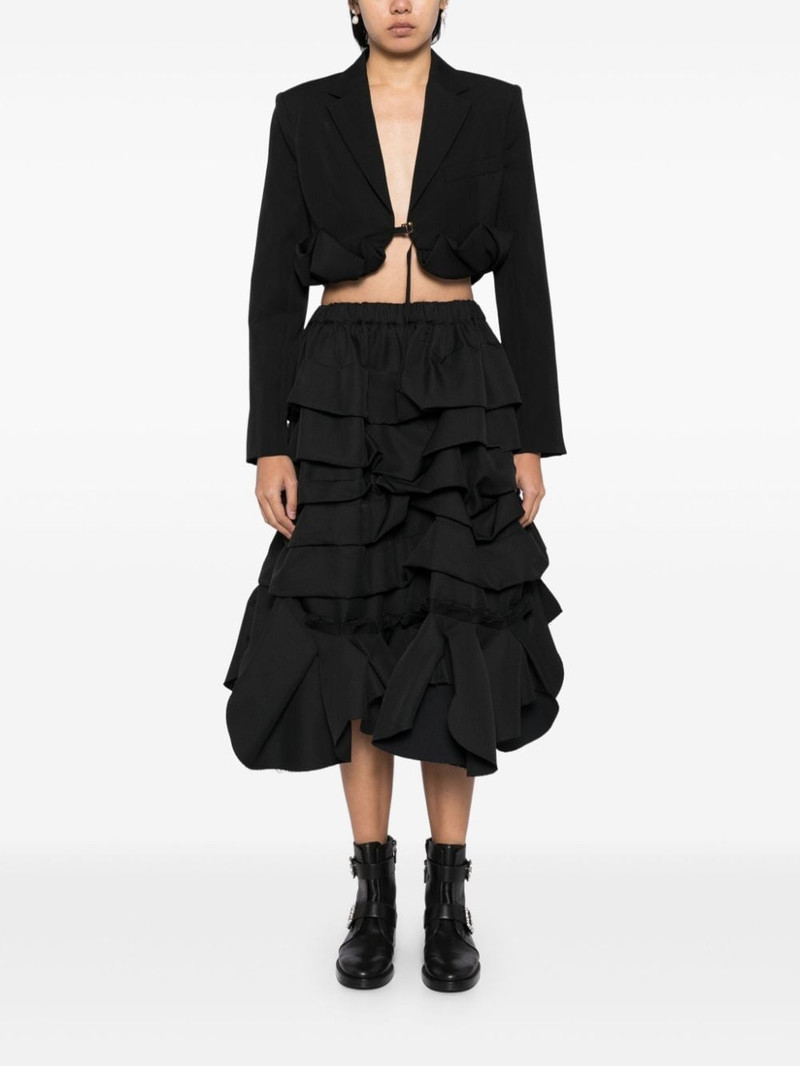Comme Des Garçons ruffled tiered midi skirt outlook