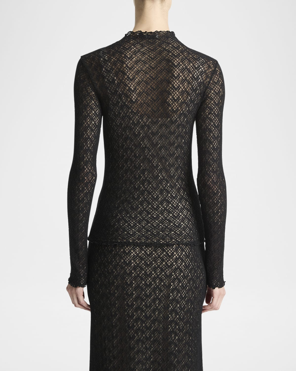 Lace Mock-Neck Top - 3