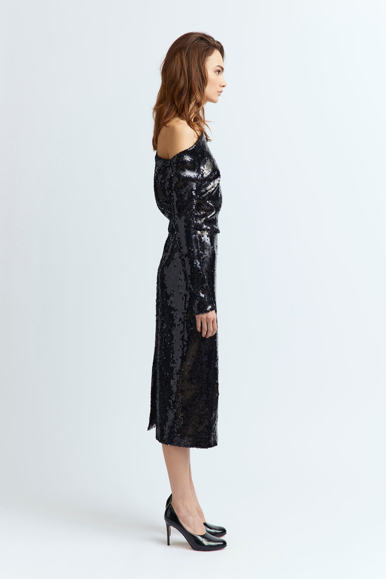 DANAE MIDI DRESS IN SEQUIN - 4