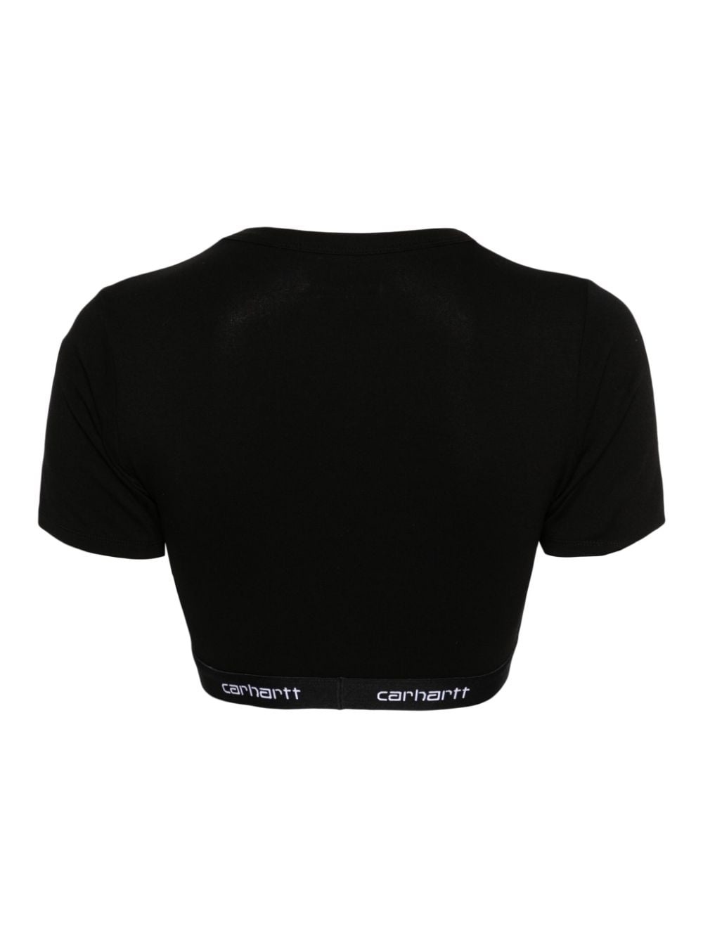 Script logo-underband cropped T-shirt - 2