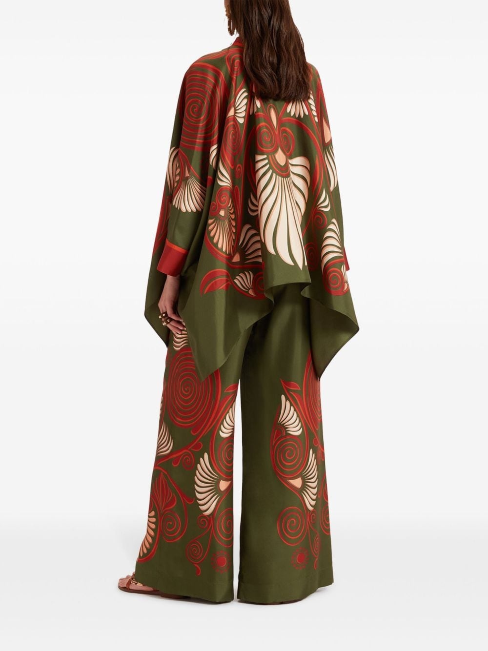 Kerylos-print silk palazzo trousers - 3