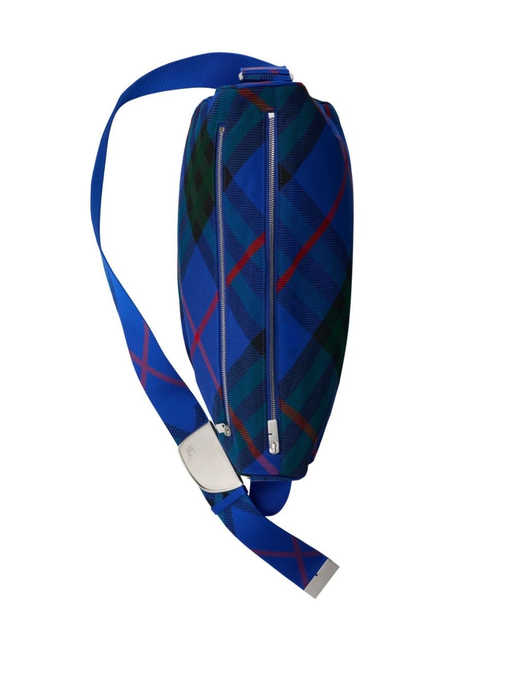 Shield tartan-check shoulder bag - 4