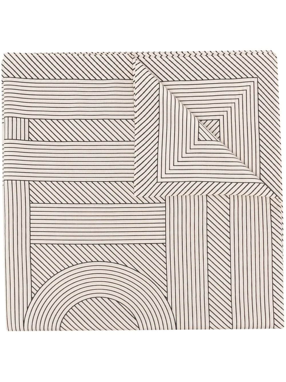 striped organic cotton-silk scarf - 1