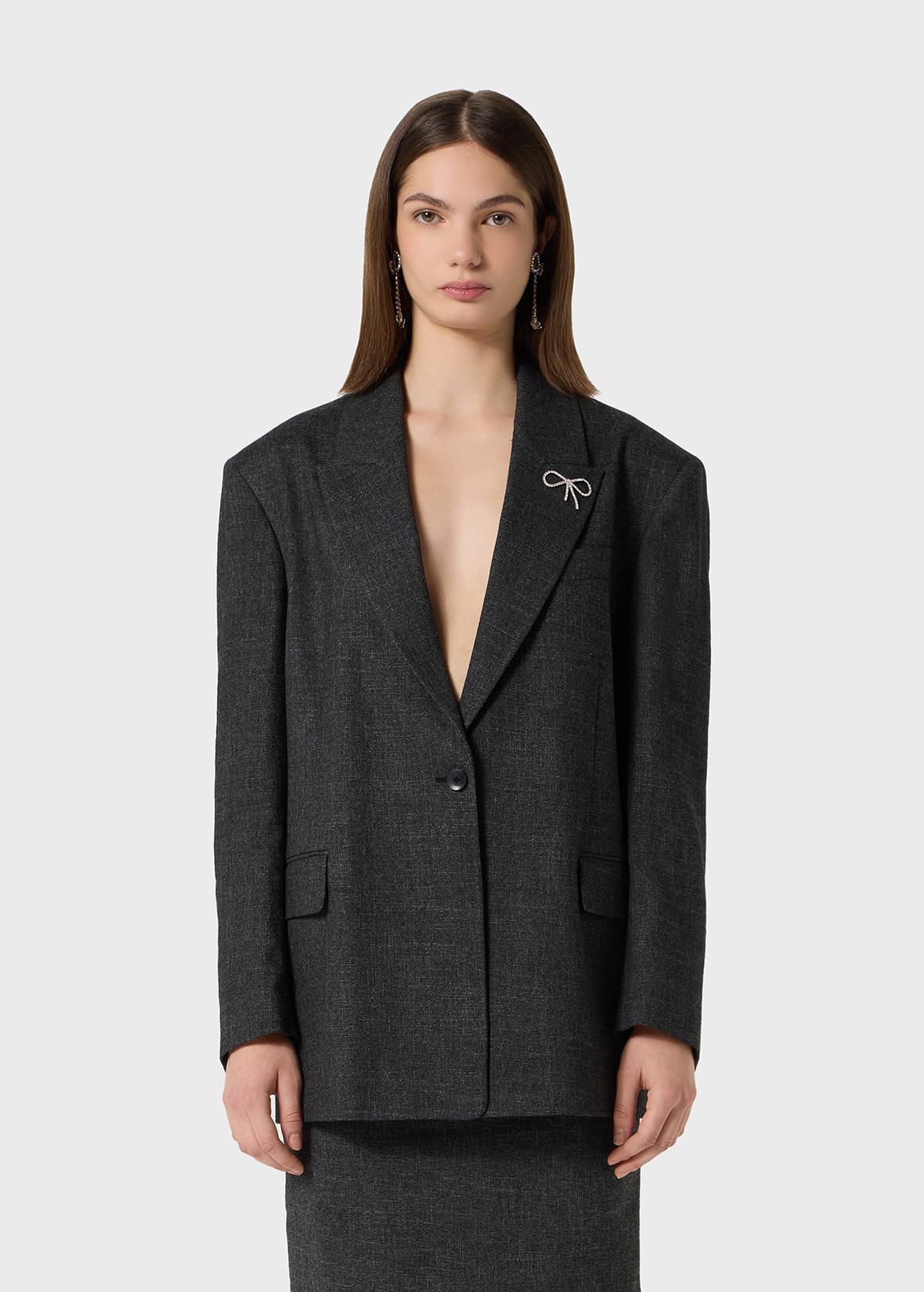 MASCULINE-STYLE SUIT JACKET IN GRISAILLE - 3