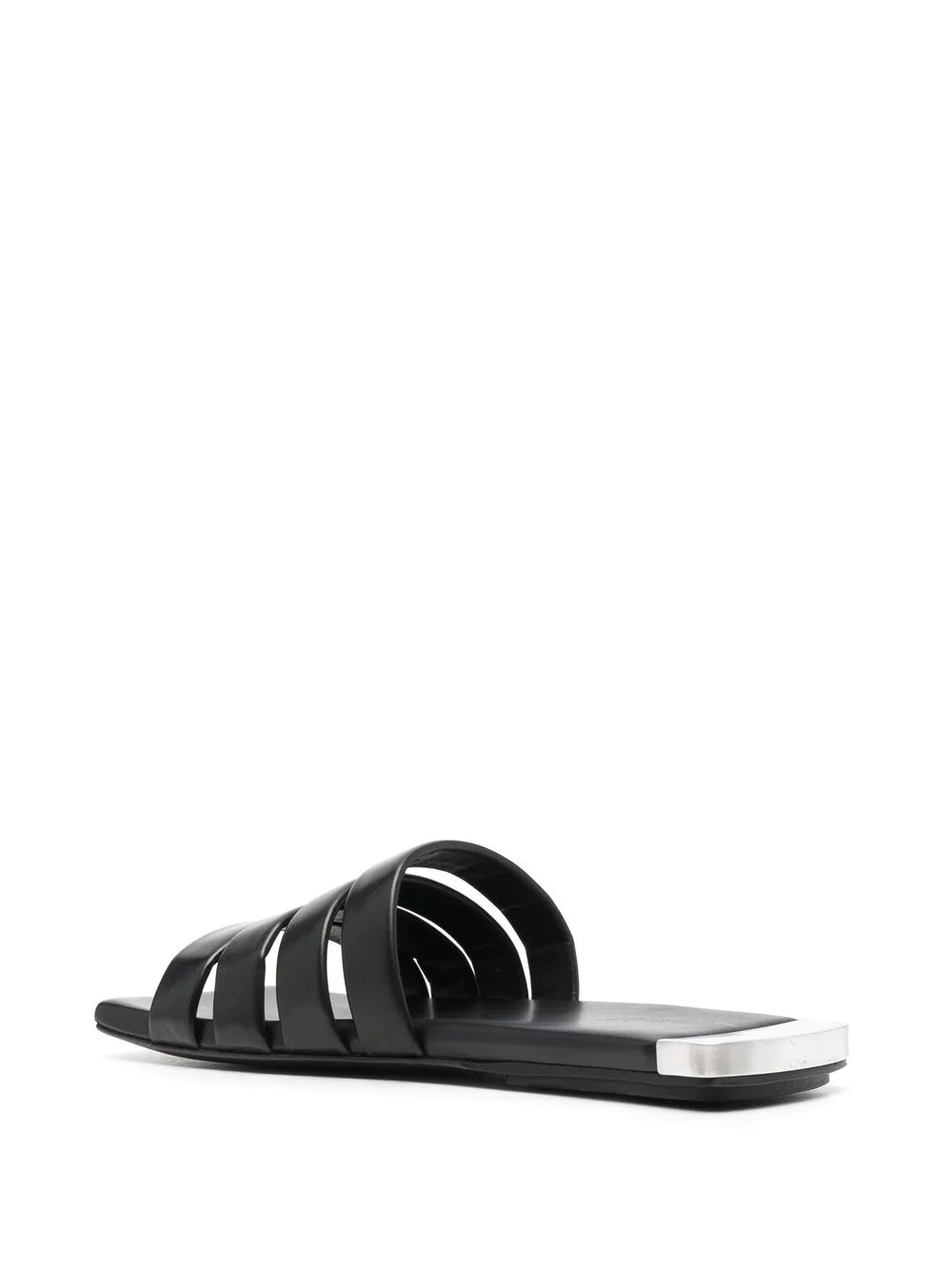 strappy flat leather sandals - 3