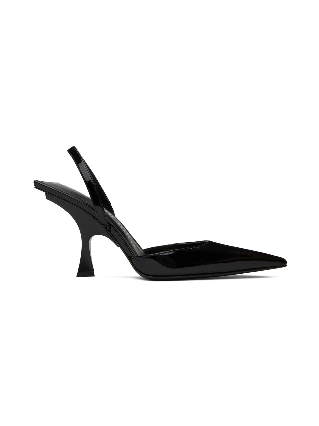 Black Ester Slingback Heels - 1