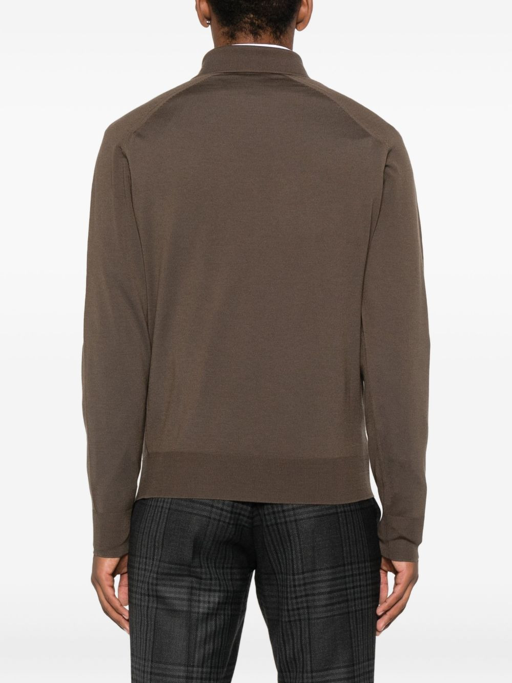wool-blend polo shirt - 3