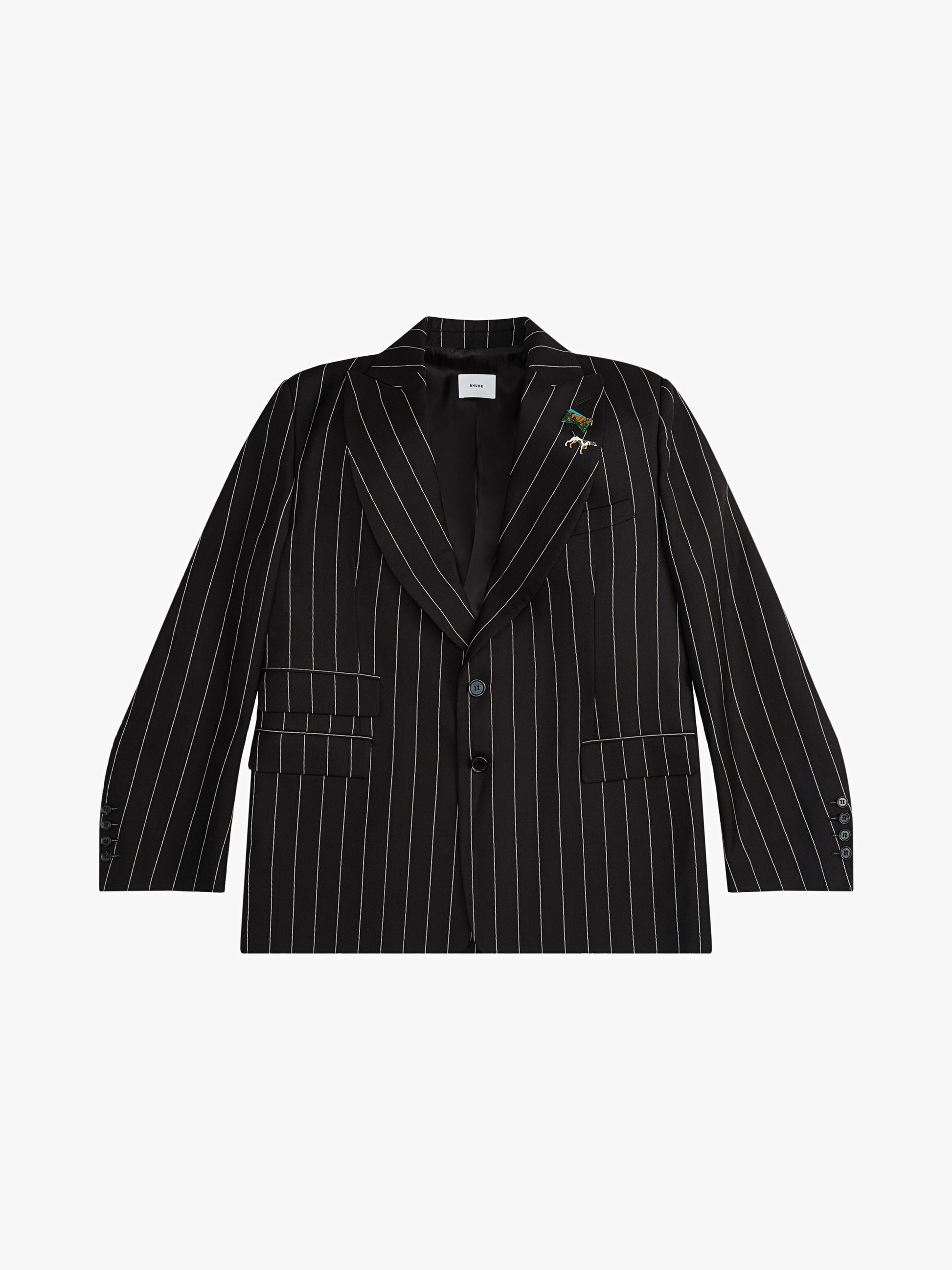 OVERSIZED PINSTRIPE BLAZER - 1