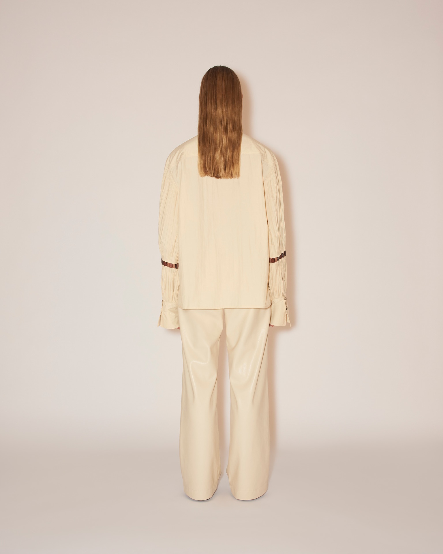 BRIGA - Pleat sleeve top - Creme - 6