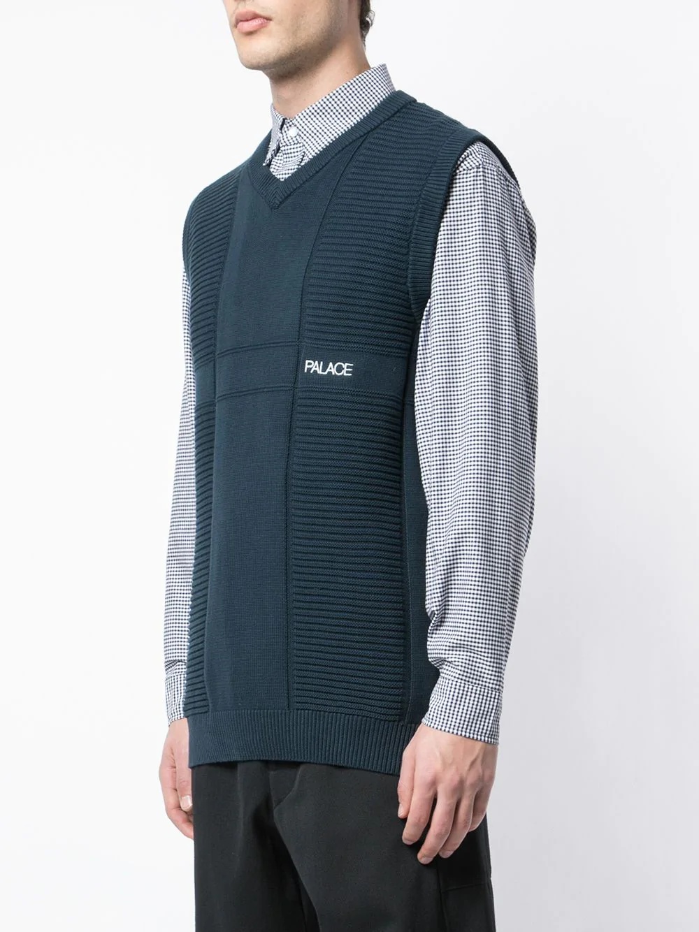 short-sleeve knitted vest - 3