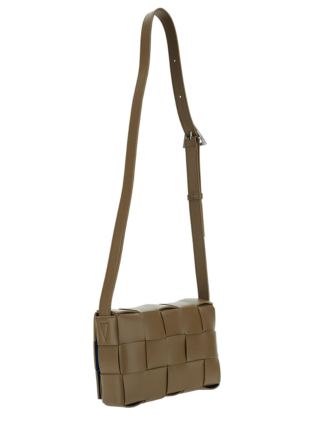Bottega Veneta Men 'Medium Casette' Brown Crossbody Vag With Intreccio Motif In Leather Man - 3