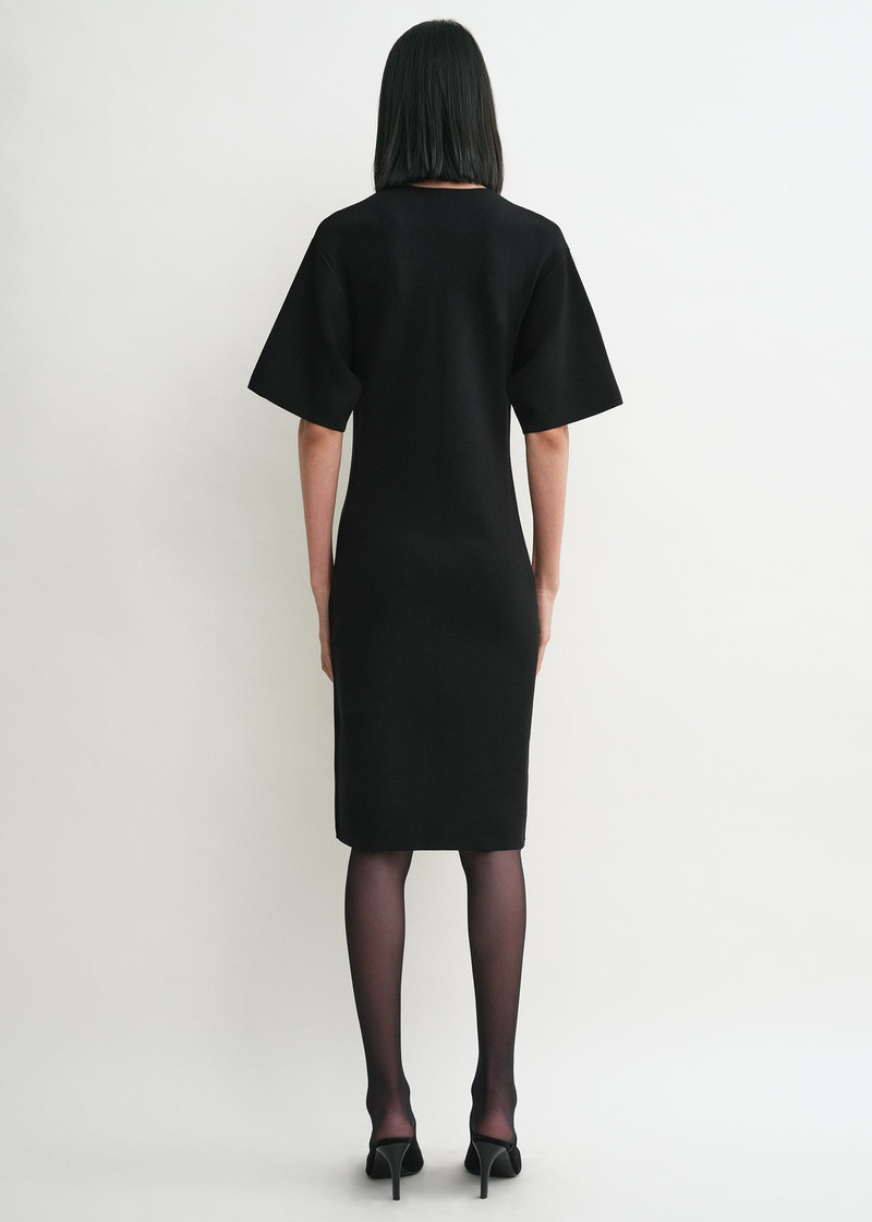 Tee knit dress black 4
