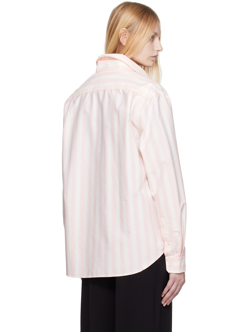 Off-White & Pink Oxford Cloth Shirt - 3