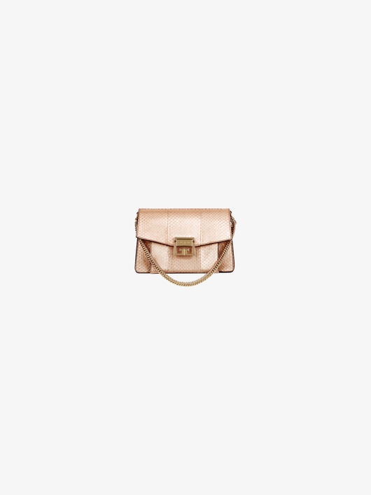 SMALL GV3 BAG IN METALIZED WATER SNAKE SKIN - 6