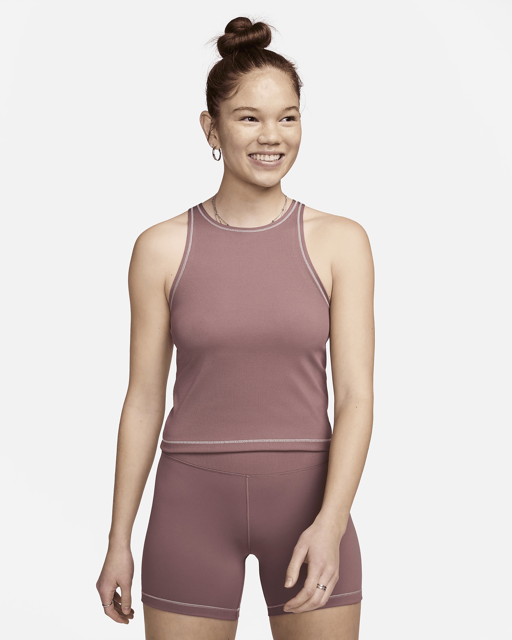 Nike One Fitted Women's Dri-FIT Ribbed Tank Top - 1