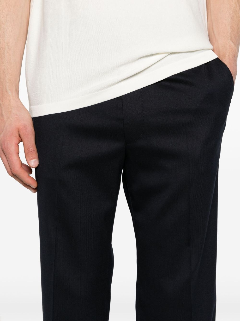 drawstring tapered-leg trousers - 5