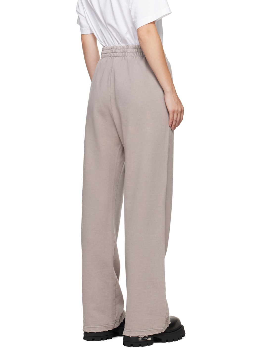 Pink Subtle Distressed Sweatpants - 3