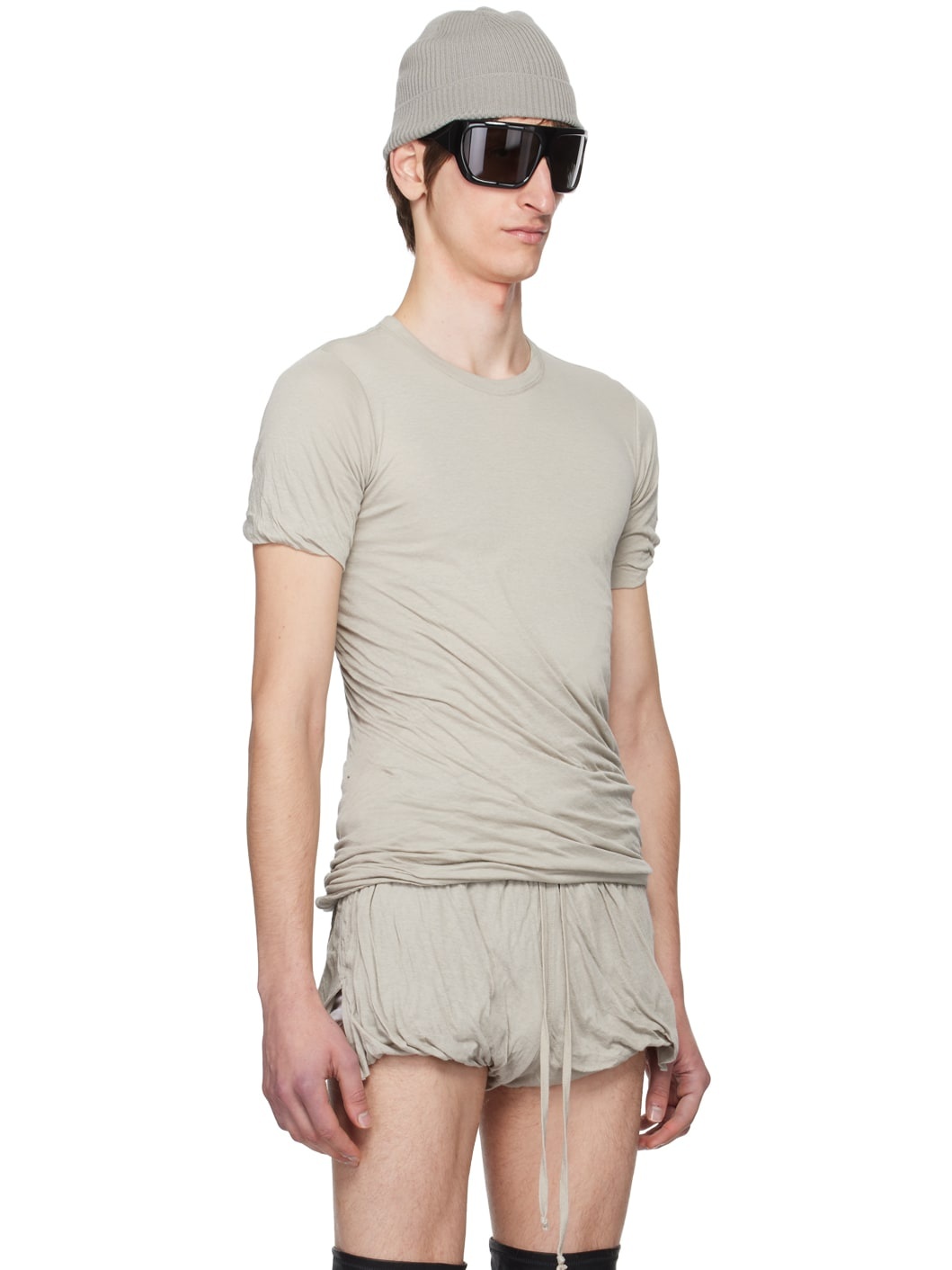 【関税込み】Rick Owens オフホワイト Double Tシャツ Rick Owens Off-White Double T-Shirt | REVERSIBLE