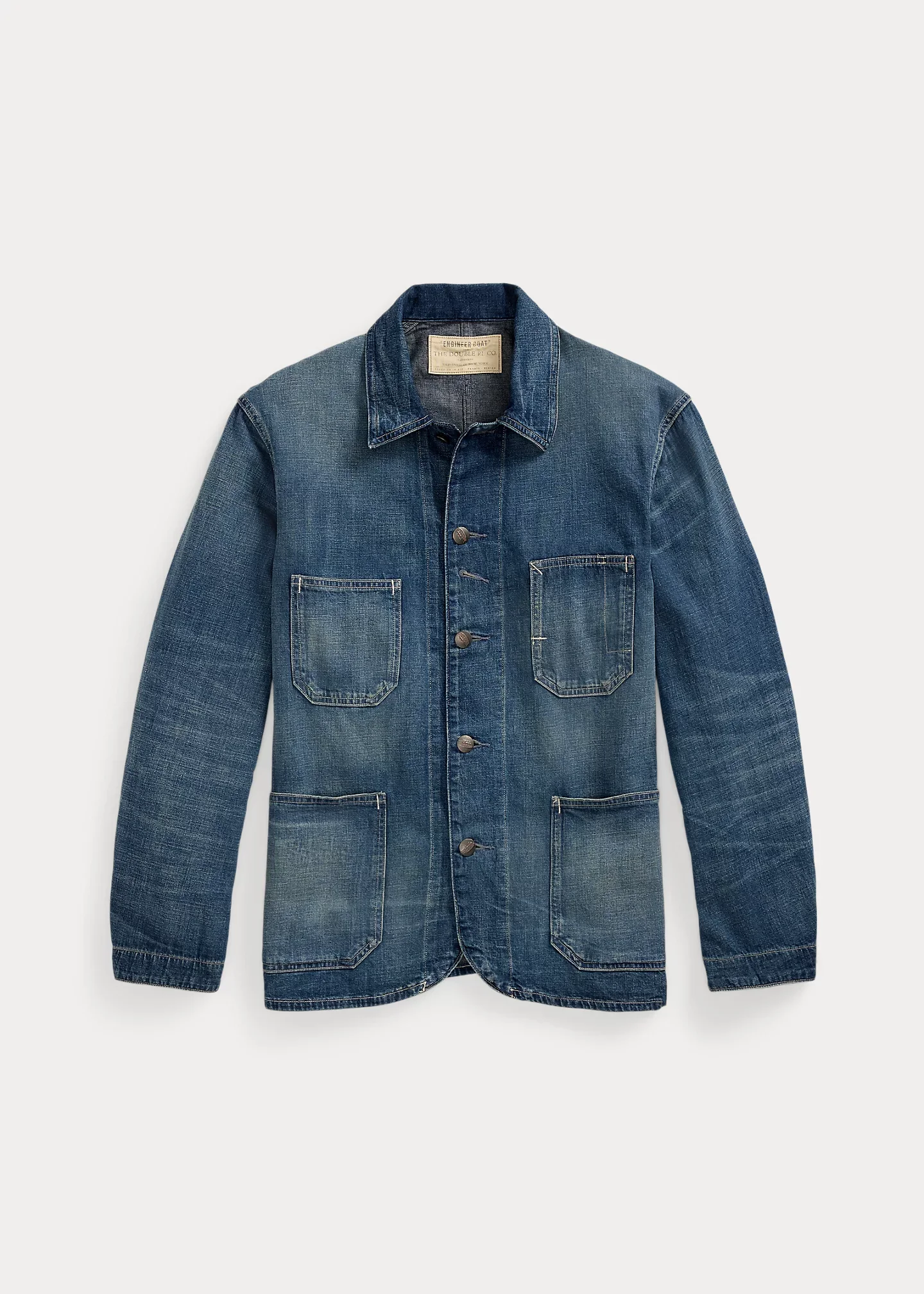 Cotton-Linen Denim Engineer Jacket - 1