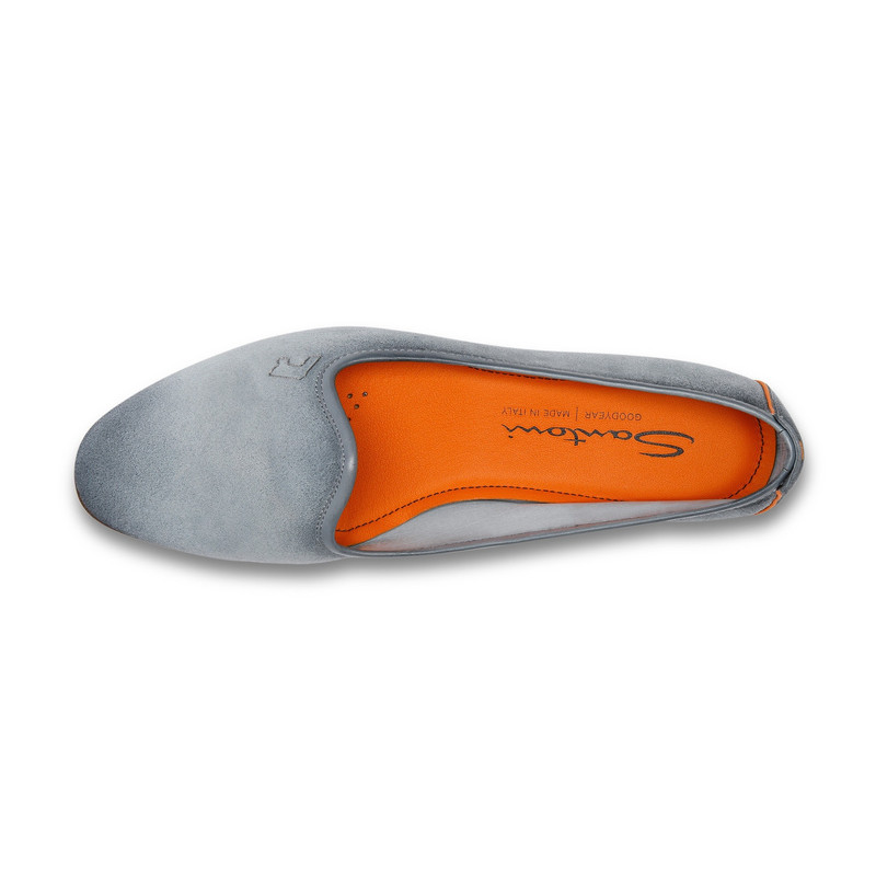 Women's light blue suede loafer 4