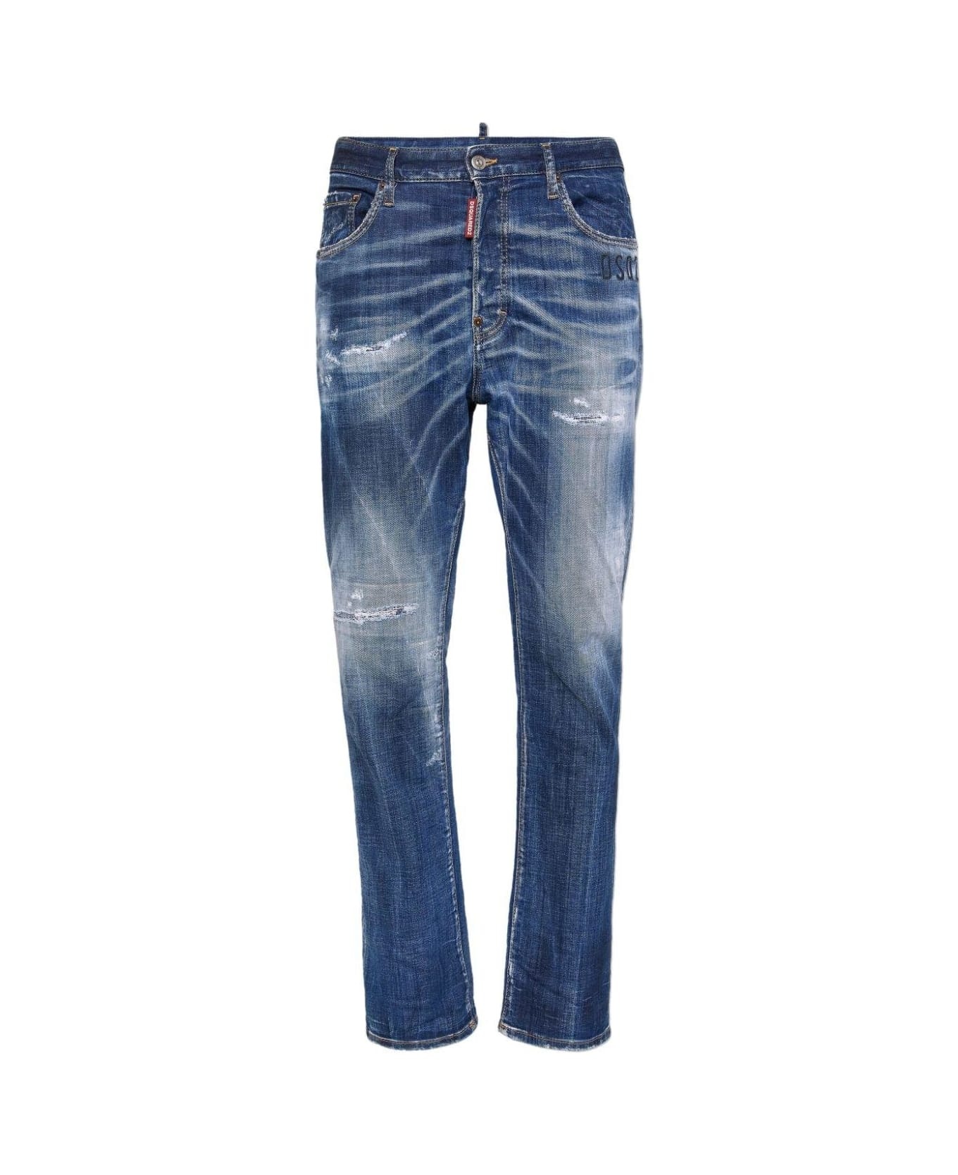 Straight-leg Distressed Jeans - 1