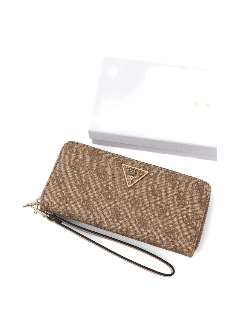 Laurel monogram-print logo-plaque wallet 4