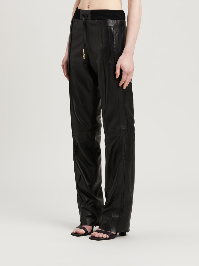 LEATHER TRACK PANTS 4