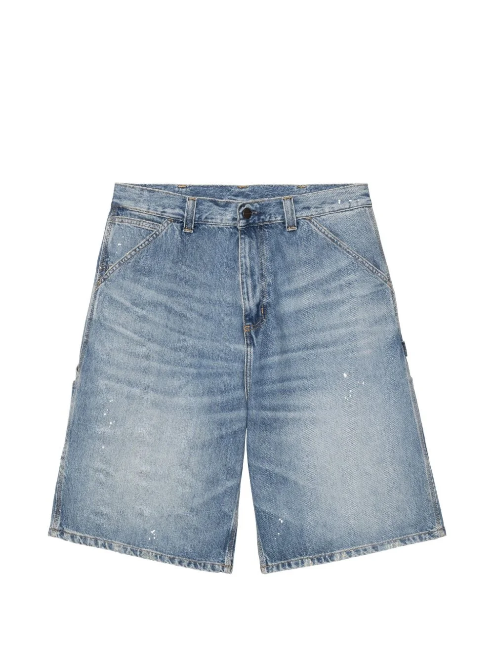 OG Single Knee paint-splatter carpenter shorts - 1
