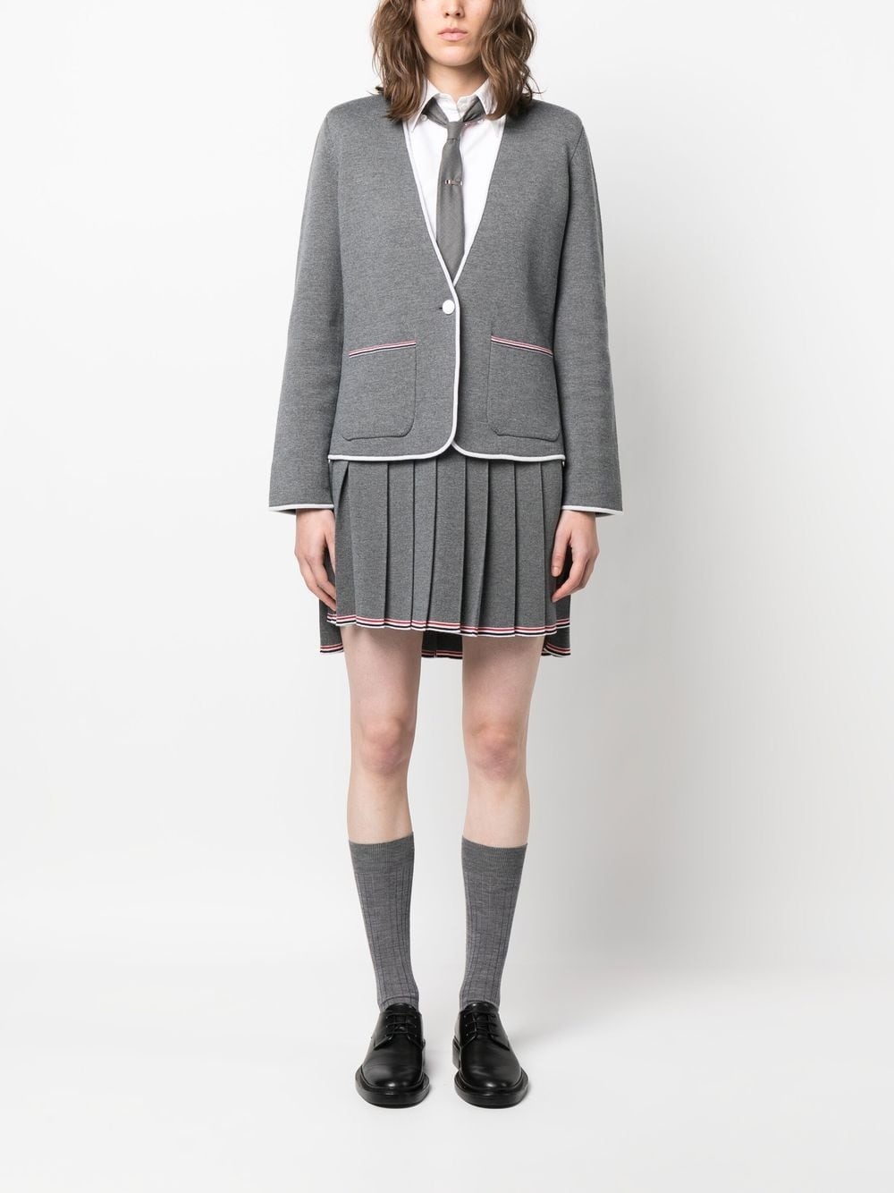 Thom Browne V-neck merino wool cardigan, farfetch