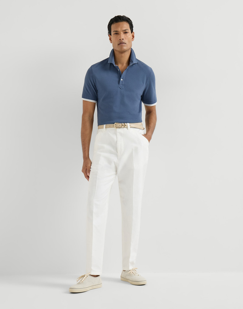 Cotton and linen panama trousers 5