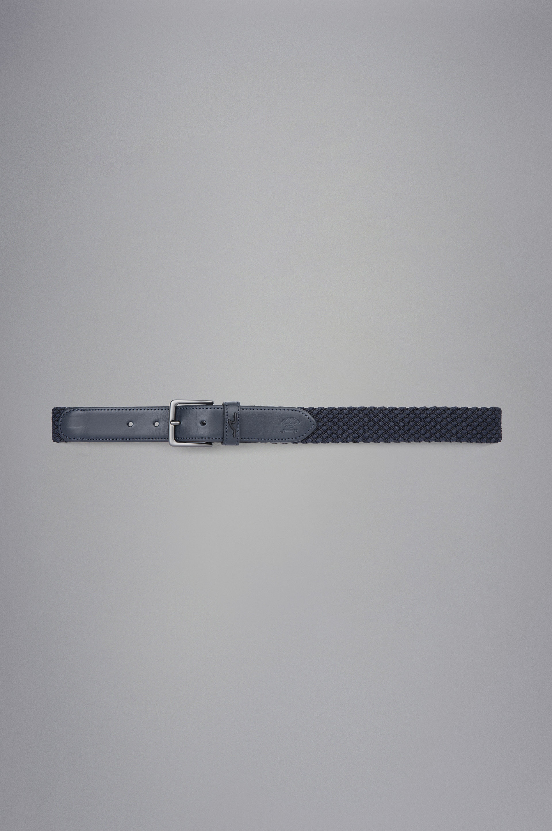 LEATHER TRIMMED WOVEN ELASTIC BELT - 3