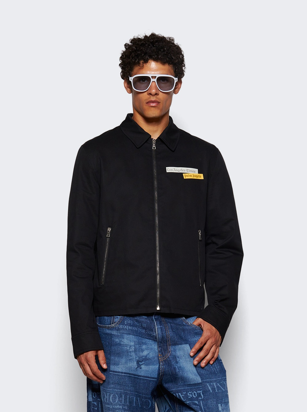 X La Times News Jacket Black - Off White - 2