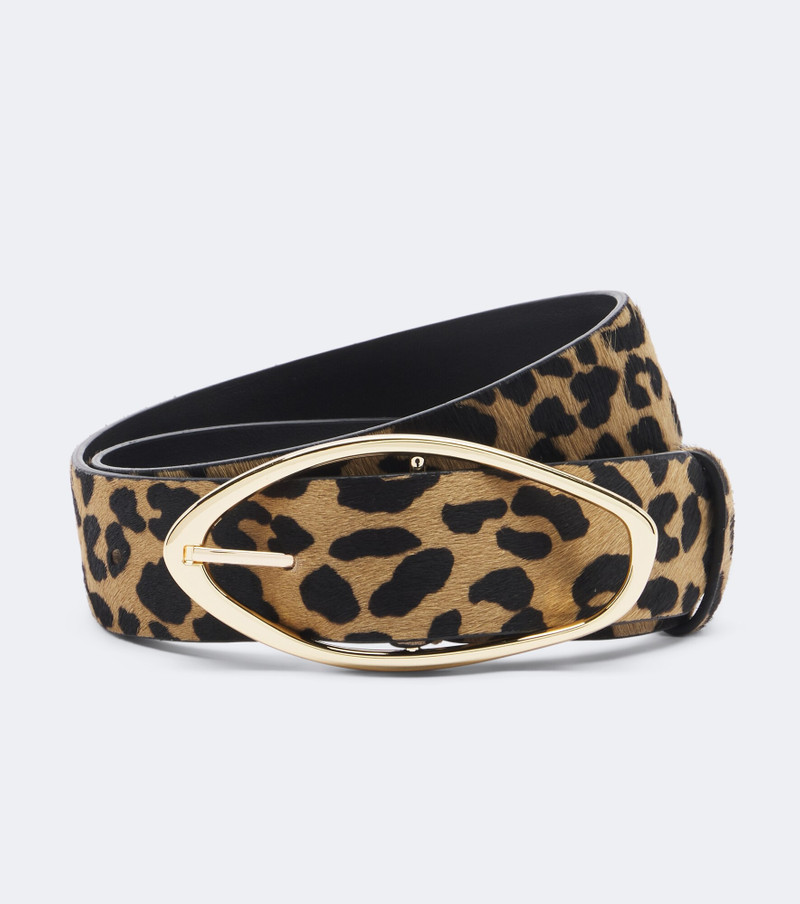 Grumeti leopard-print calf hair belt 1