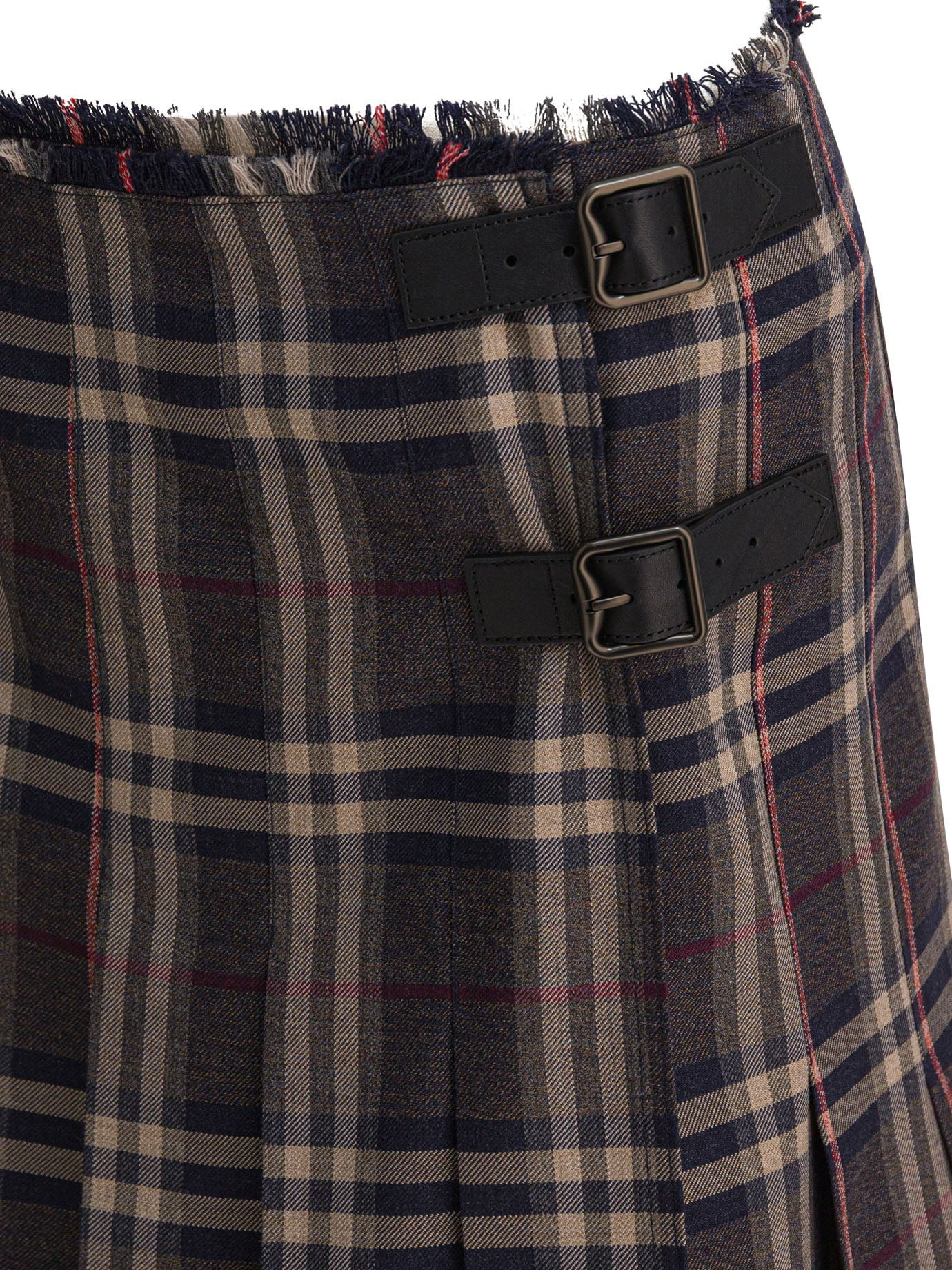 Burberry Women "Check" Wool Mini Kilt - 3