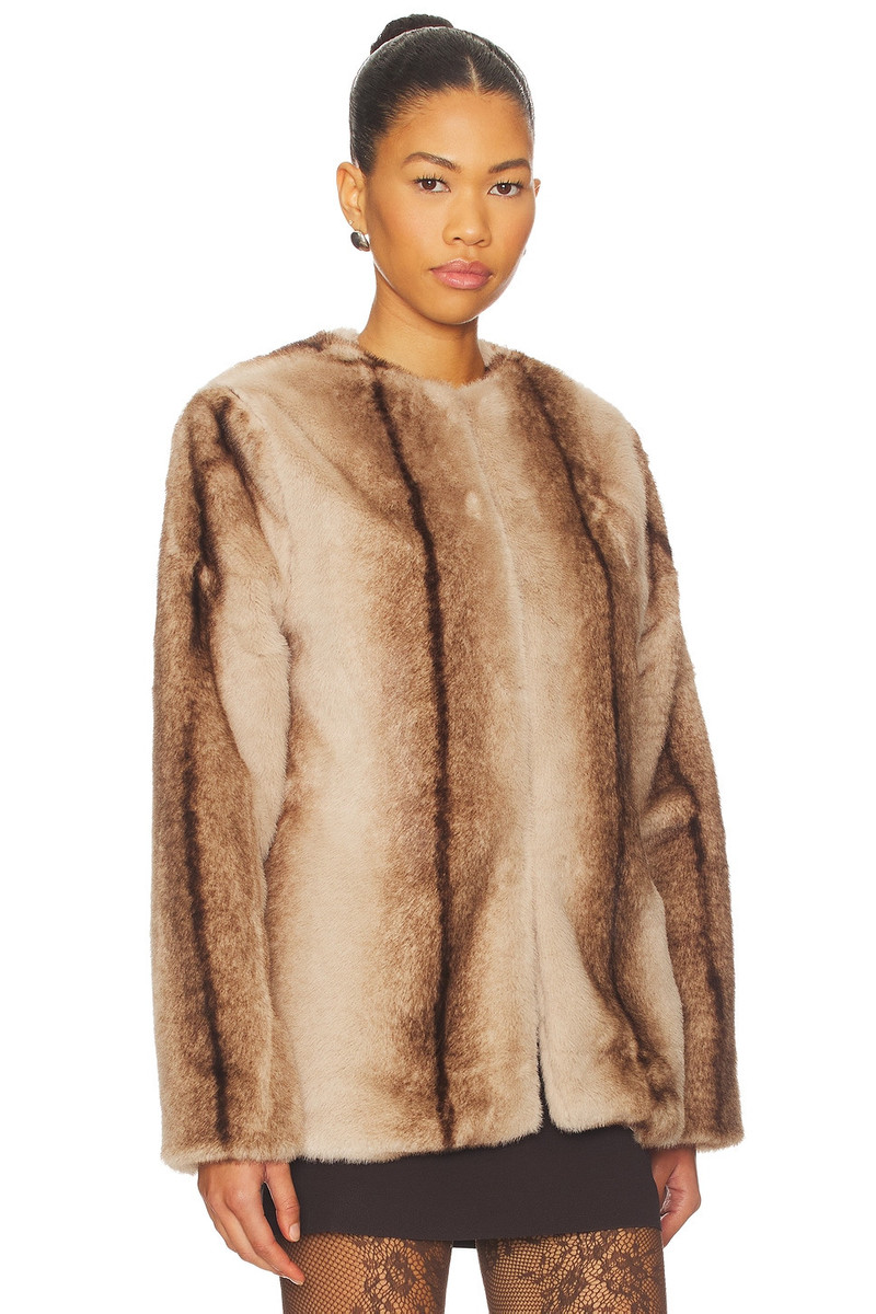 Line & Dot The City Faux Fur Jacket outlook