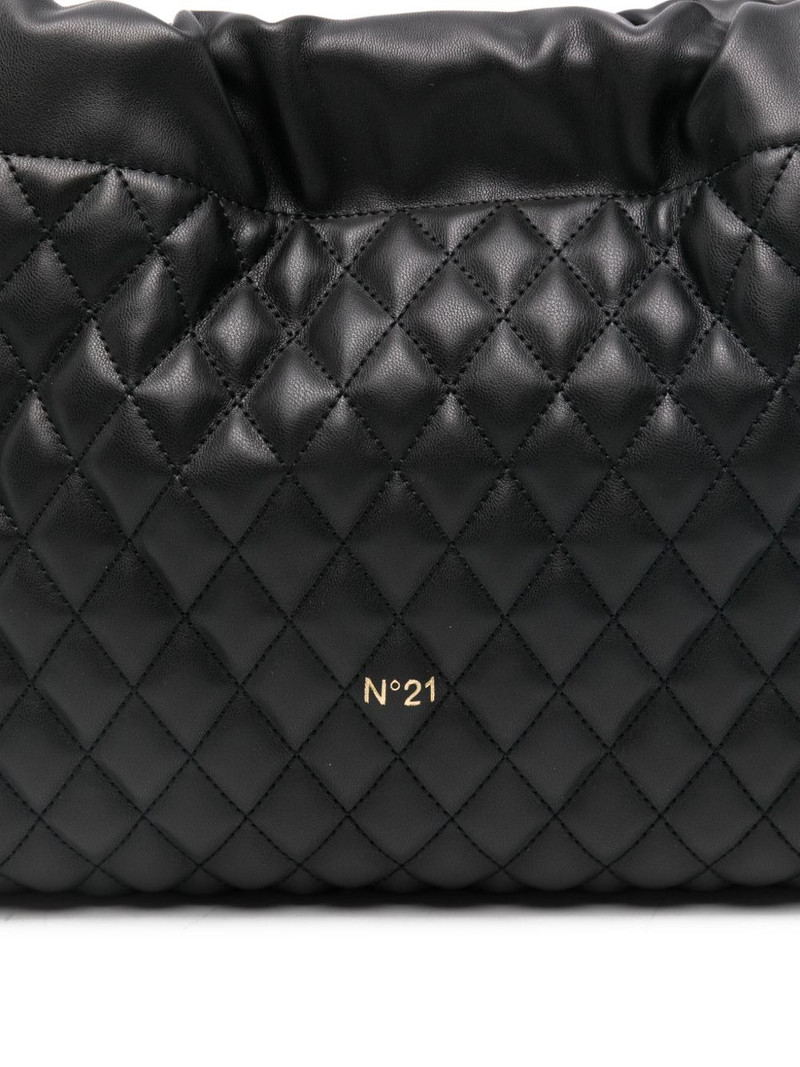 quilted drawstring cross body bag 3